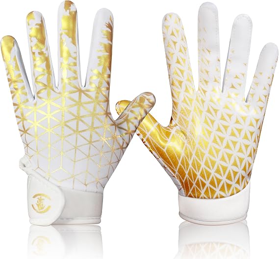 Kids Football Receiver Gloves for Youth Boys Girls, Sticky Silicone Palm
