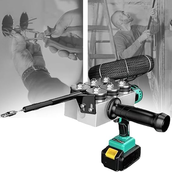 Automatic Wire Stringing Machine,Electrician Wire Puller Through Wall,40m/min Cordless Electric stringing Wire Puller,Wall Electrical Wire Threader,Cable Threading Tool,1Battery