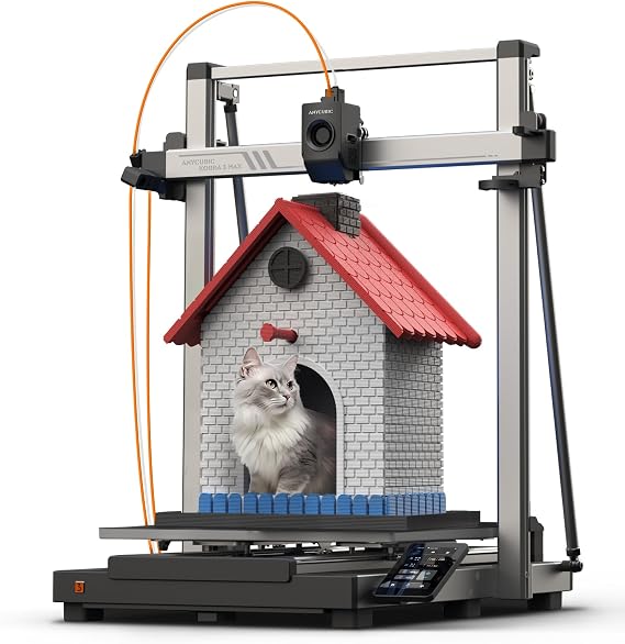 Anycubic Kobra 3 Max 3D Printer Only, Support Multicolor Needs ACE Pro | 600mm/s High-Speed Printing Large Build Volume 420x420x500mm Auto Leveling & Smart Vibration