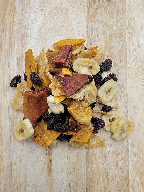 Kariba Farms Tropical Trail Mix 5 oz - All-Natural, No Added Sugar, Mango, Guava, Goji, Banana Chips, Raisins and Cashews, Non-GMO, Gluten-Free