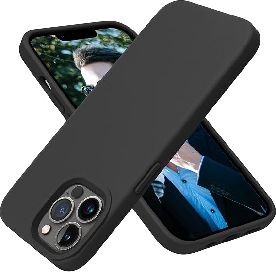 OTOFLY iPhone 13 Pro用ケース 液体シリコン スリム 保護 耐衝撃 電話ケースカバー 傷防止 マイクロファイバー裏地