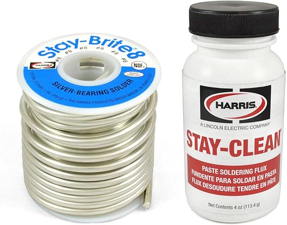 Combo Set*** Harris Solder Kit SB861 & SCPF4 - Stay-Brite #8 Silver Bearing Solder with Flux