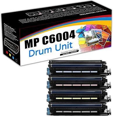 MP C6004 Drum Unit Compatible Replacement for Ricoh MPC4504 MPC4504ex MPC5504 MPC5504SP MPC6004 MPC6004ex Printer,Drum CartridgeImaging Unit 4 Pack