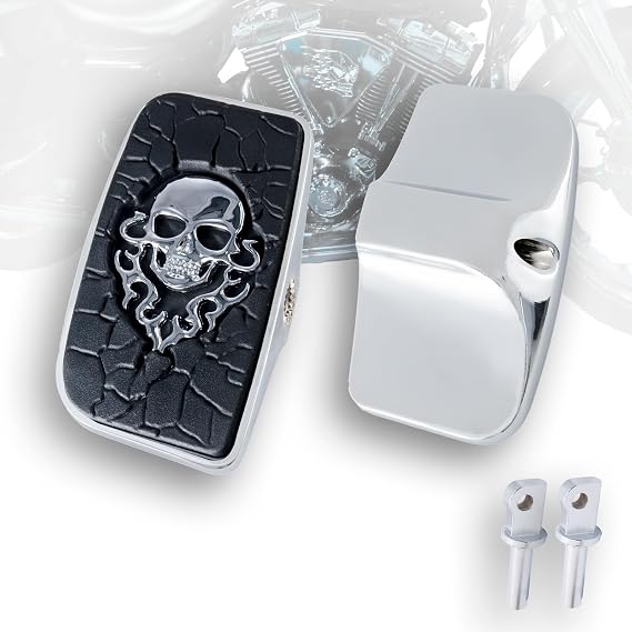 Floorboard FootPeg for Harley Sportster(Chrome,MetalSkull) | Adjustable,Front or rear,High-strength aluminum alloy,Exquisite patterns for Forty-Eight/Seventy-Two/Special/XL1200V/XL1200C