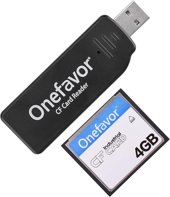 CompactFlash Cards Reader, Compact Flash CF Memory Card USB Reader Reader/Writer (with 4GB CF Card)