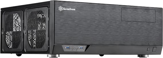 SilverStone Technology GD09B Home Theater Computer Case (HTPC) with Faux Aluminum Design for ATX/Micro-ATX Motherboards GD09B-x