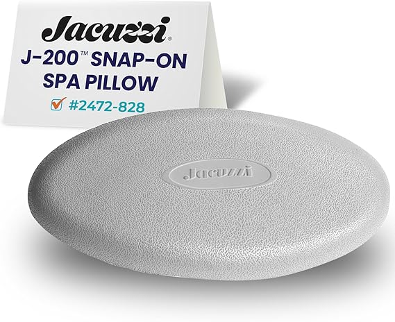 Jacuzzi J-200 Series Spa Pillow - Oval Snap-in Hot Tub Headrest for 2008+, Part #2472828, Replacement Spa Pillow, Upgrade Comfort, Tool-Free Installation, Easy to Clean, Long-Lasting Support