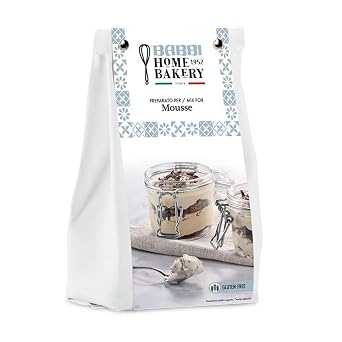 Babbi Home Bakery, Mousse Baking Mix, 8.82 Oz (250g), Premium Italian Dessert Mixes, Easy to Use, Gluten Free, Perfect for Gift Giving
