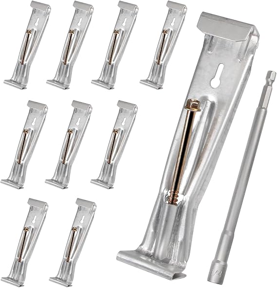 10 Pack 5 Inch K Style Gutter Hangers, Quick Screw Gutter Clips