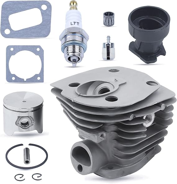 Adefol 44MM Cylinder Piston Kit for Husqvarna 350 351 353 346XP with Chainsaw with Intake Manifold Needle Bearing Spark Plug Replacement Parts Replace 503 86 99-71,503 86 63-01