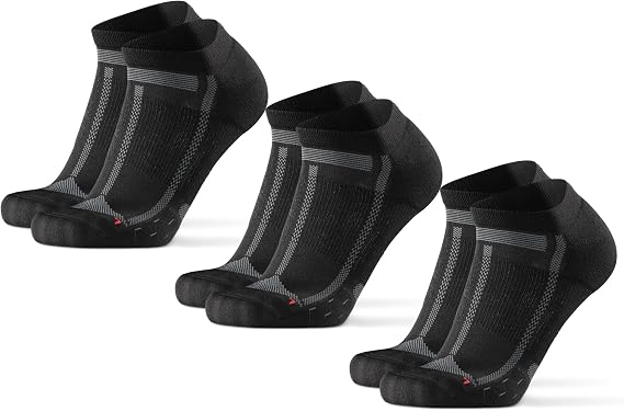 DANISH ENDURANCE Cushioned Ankle Running Socks, Anti-Blister, 3 or 5-pack
