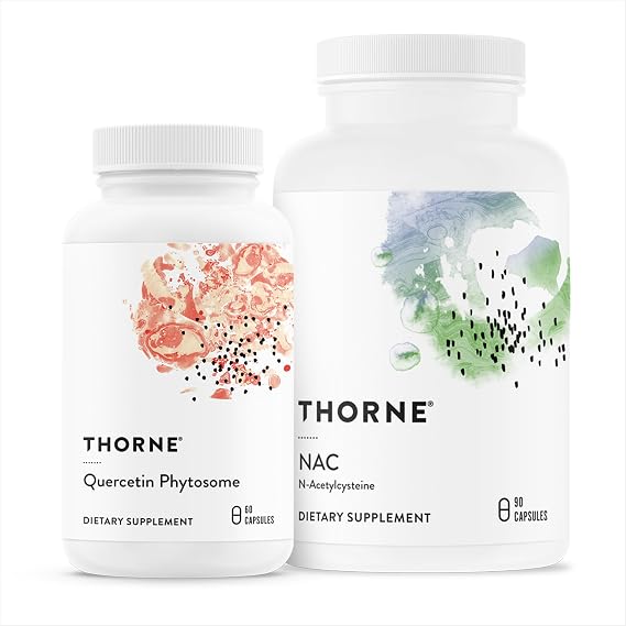 THORNE - Immune Support Duo - Quercetin Phytosome & NAC for Balanced Immune and Respiratory Wellness - 30 Servings