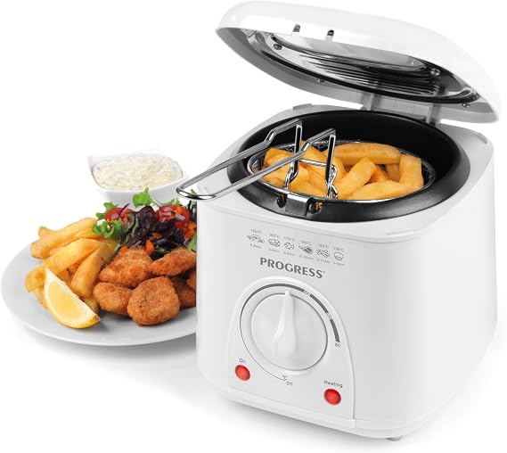 Progress Compact Deep Fat Fryer, 1 L, 950 W, Variable Temperature To 190°C