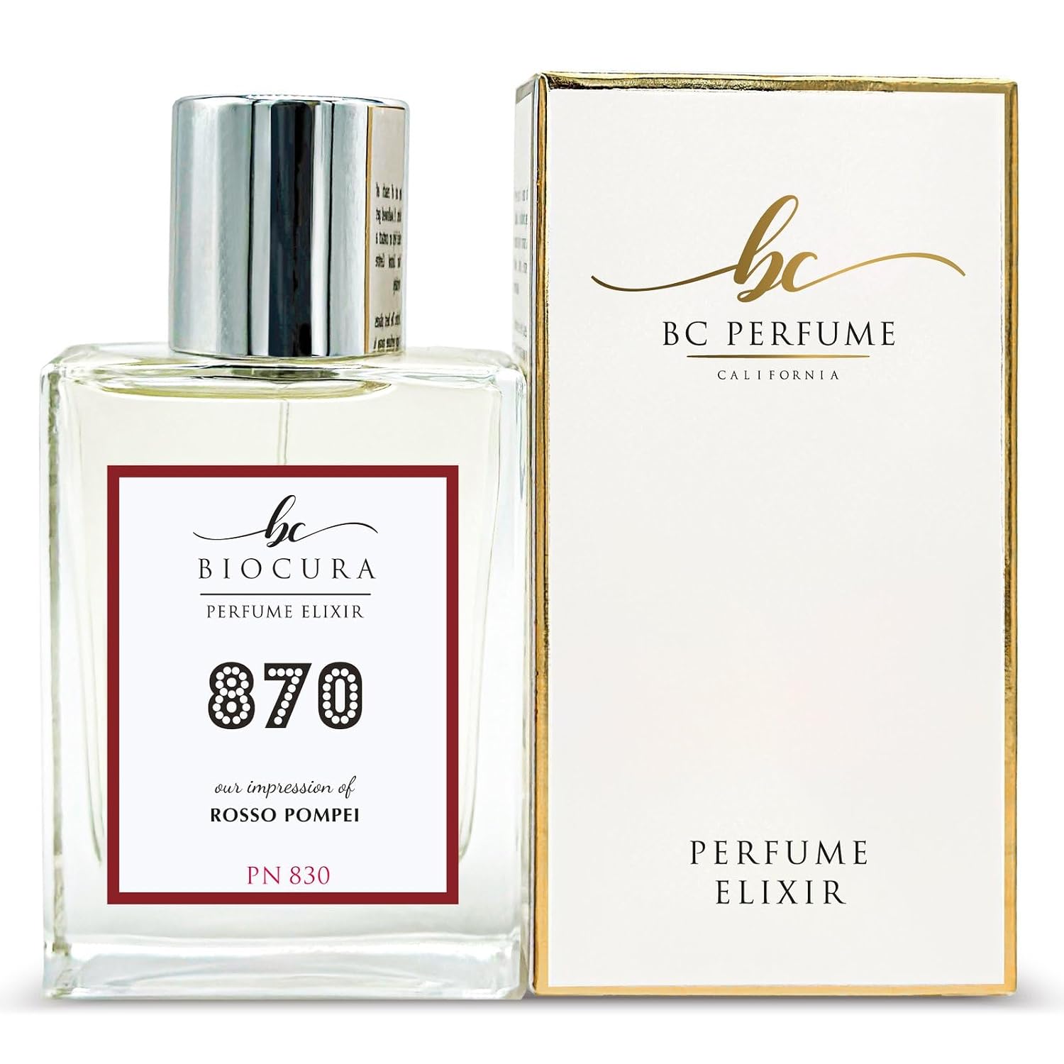 BC Perfume 870 Inspired by Rosso Pompei For Women & Men Fragrance Dupes Eau de Parfum Bottle 1.7 Fl Oz50ml
