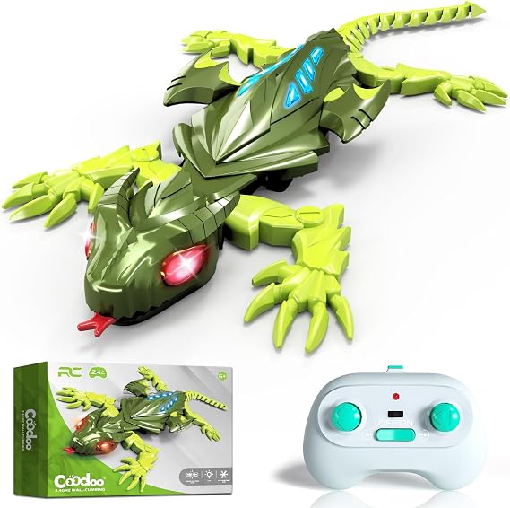 Wall Climbing Gecko Lizard Toys, Rechargeable Remote Control Boys Kids Toys | Remote Control Car, RC Robot, Outdoor Toy, Cool Toddler Birthday Christmas Boys Girls Grandkids Gifts Ages 6 7 8 9 10