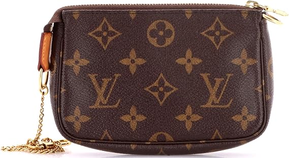 Pre-Loved Pochette Accessoires Monogram Canvas Mini, Brown