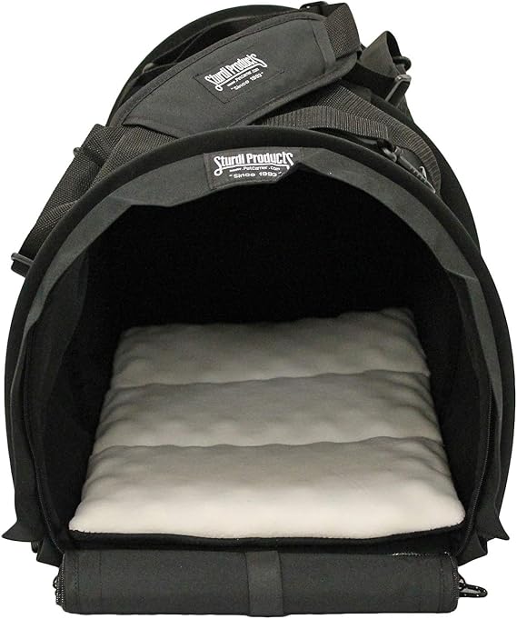 Sturdibag Extra Large Pet Carrier Flexible Height Pet Tote, Black,Size XL { 20"L x 16"H x 12"W}