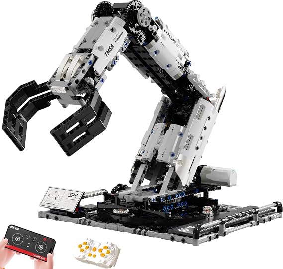 HPROMOT STEM Robotic Arm Building Kit for Kids&Teens | Ages 8+ | 1029 PCS | APP & Remote Control | Programmable Coding Robot Arm | Mechanical Engineering STEM Gift Boys Girls