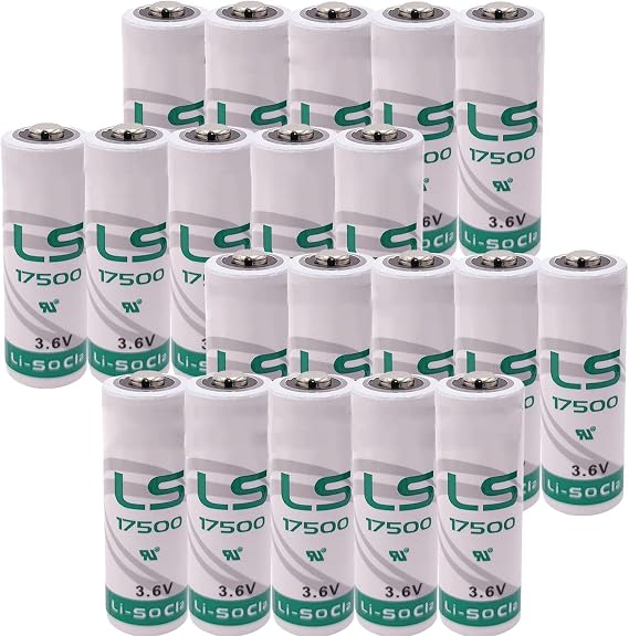 20-Pack LS17500 3.6V 3600mAh Size A Lithium Battery No-Rechargeable LI-SOCI2 for LS17500 CNC Water Meter