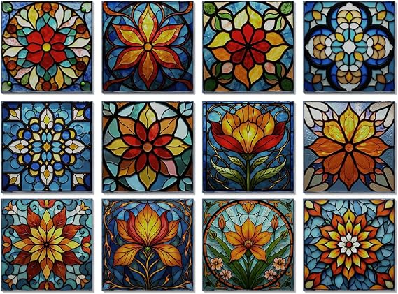 Easy Peel Stick wall Tile Stickers 6x6in Stick on backsplash Tiles,12Pcs