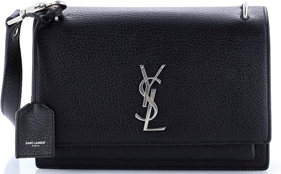 Saint Laurent, Pre-Loved Sunset Satchel Leather Medium, Black