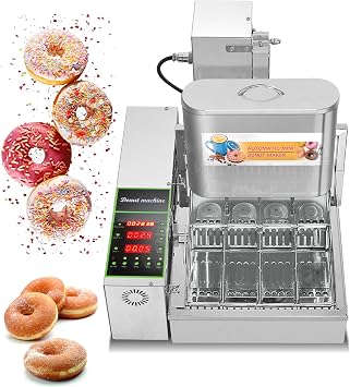 Kolice Commercial Mini 4 Rows Donuts Making Machine Doughnut Maker Mini Donut Maker-1750 PCS/Hour, 5.5L Hoppers, Auto Counting, Precise Temperature Control