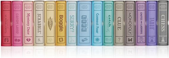 WS Game Company Collection of 15 Vintage Bookshelf Board Games 15-Pack Set