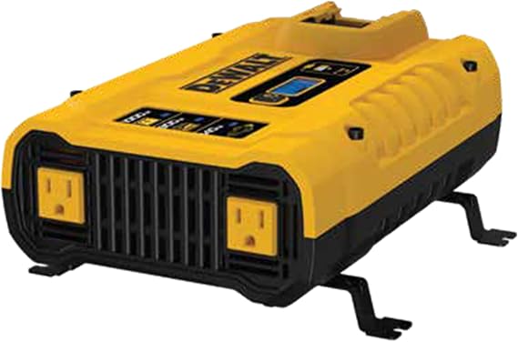 DEWALT DXAEPIP3W 1000 Watt Inverter Works with DeWalt 20V XR 5 AH Battery | 3 Ways to Connect -Cables, Battery, DC Plug, Dual AC Outlets, USB-A & 1 USB-C 30W