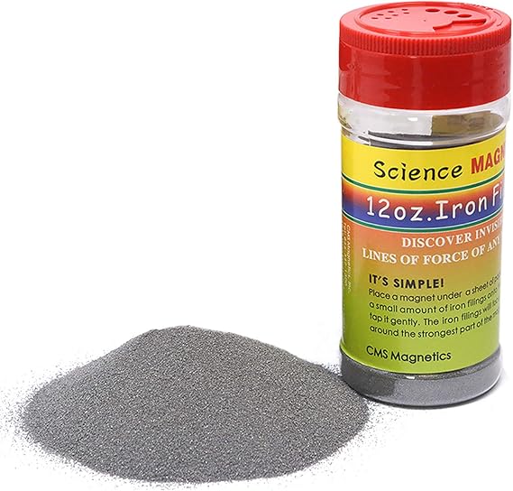 12 oz Fine Iron Filings Magnetic Iron Powder for Magnet Education and School Projects - Discover The World of Magnetics & See Magnetic Lines of This Unseen Force & More (One Pack)