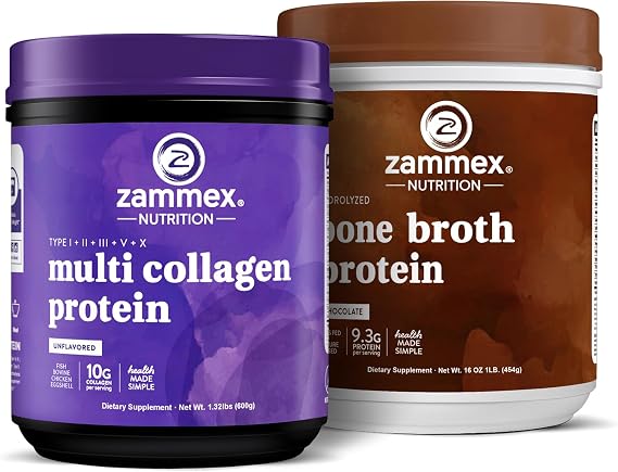 Zammex Multi Collagen Peptides+Chocolate Bone Broth