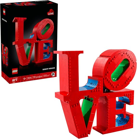 LEGO Art Love Collectible Building Set - DIY Kit for Adults, Ages 18+ Gifts for Birthdays - Home Decor to Display on Table - 31214
