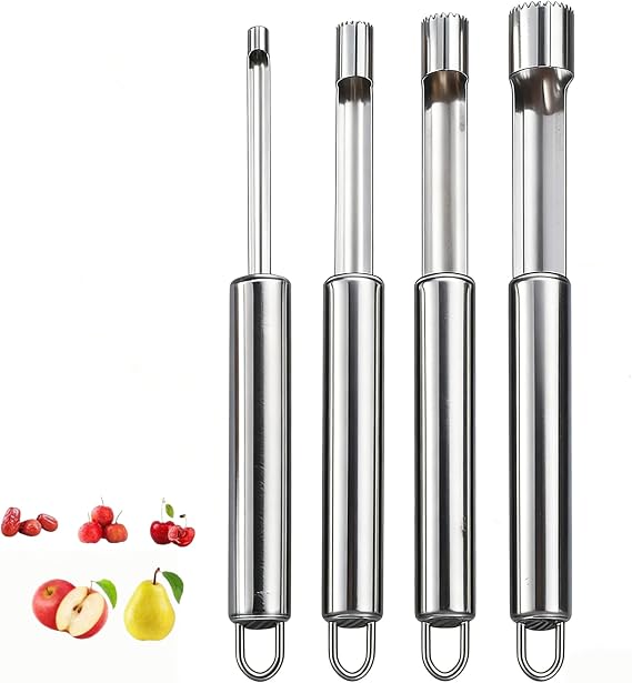 Stainless Steel Corer,Core Remover Tool,Fruit Corer,Chef Aid Apple Corer,Dishwasher Safe,Corer Remover for Kitchen,Pears,Pineapple