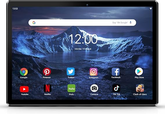 PRITOM 10'' Tablet Android 13, Phone Tablet with SIM Slot, 64GB, IPS Touchscreen, 8MP Rear Camera WiFi GPS Bluetooth USB C, Support 3G Phone Call, Unlocked