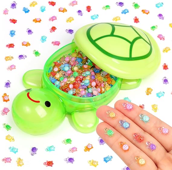 300 Pcs Luminous Mini Resin Turtles with 1 Pc Jumbo Resin Turtles, Glow in The Dark Tiny Sea Turtle Animals for Aquarium Decorations for Fairy Garden Micro Landscaping Fish Tank DIY Crafts Home Decor 