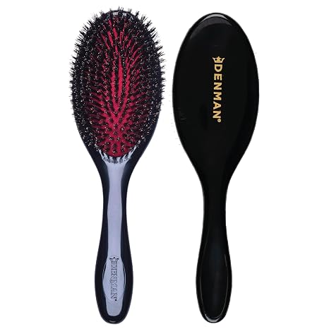 Denman Natural Bristle Grooming Brush, Medium