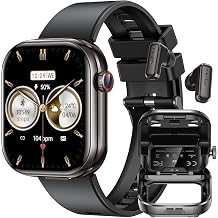 Smart Watch with Earbuds for Women Men: 2.02" HD 2 in 1 Fitness Tracker Smartwatch with Blood Pressure Heart Rate SpO2 Sleep Monitior Step Counter IP67 Watches with Wireless Earphone for iOS Android