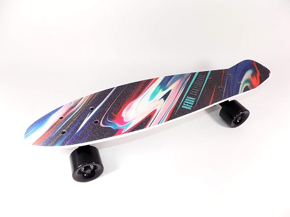 Rekon Penny Plastic Skateboard,Oil Painting Graphic 22.5 * 6" (Sunset Glow)
