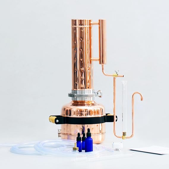 Electric Essential Oil Distiller - 1,9Gal (7L) Premium Kit for Steam Distillation Oil Making and Extracting - Home Distiller Equipment for Essential Oils from Herbs, Plants and Flowers