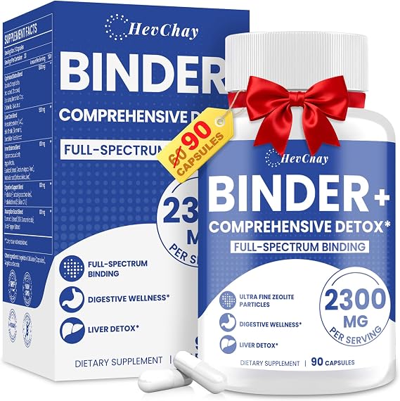 2300 MG Detox Binder All-in-1 with Activated Charcoal & Zeolite, 90 Caps