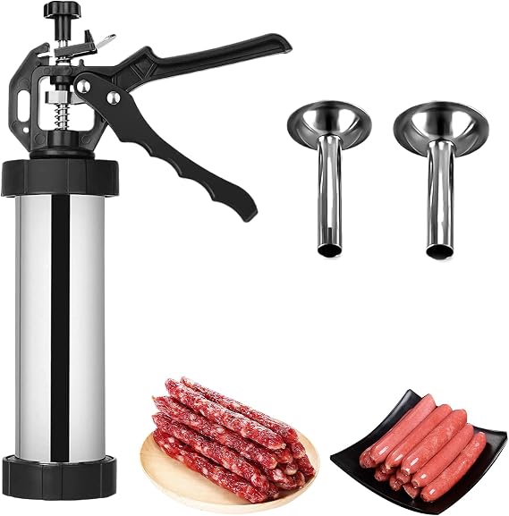 sausage maker sausage machine sausage stuffer filler colon filler manual sausage maker stainless steel rustproof sausage machine semi-automatic home manual sausage machine for kids