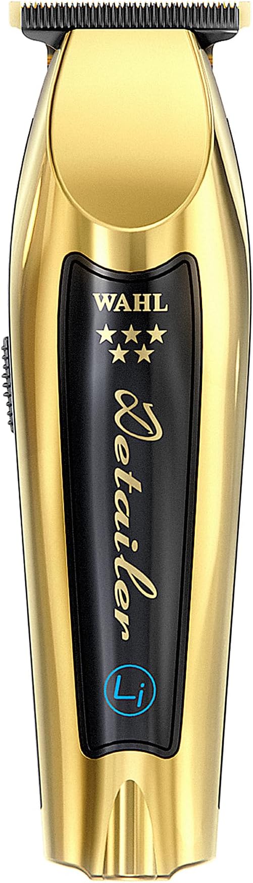Wahl Gold Cordless Detailer Li - with Extra Wide T-Blade for Lining and Detail Work. Cuts More Hair Faster, Facial Hair Design
