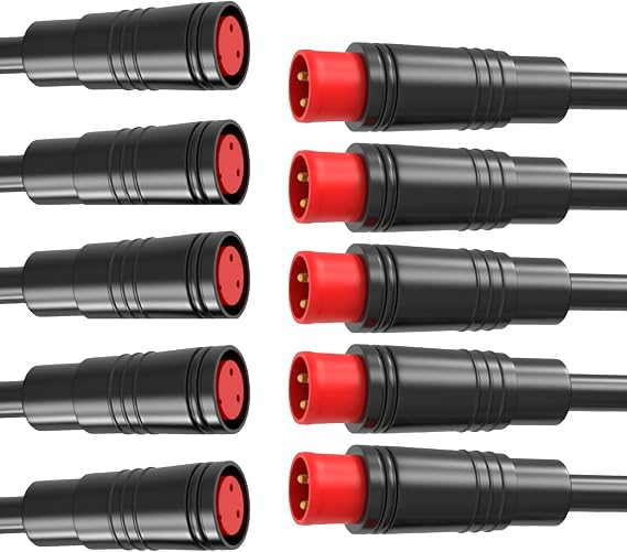 Julet 4Pin 3pin 2pin Male Female Waterproof Cable Electric Bike Extension Cable Connector