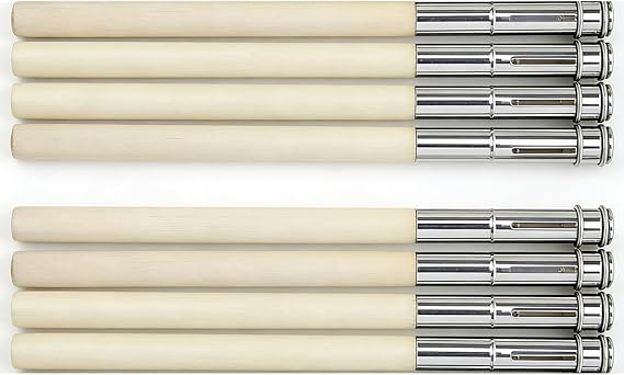 Pencil Extender,Pencil Extender for Artists,8 PCS WoodenPencil Extenders Set,Lightweight Pencils Lengthener Tool with Aluminum Tightening Ring, Practical School Office Supplies,for Prism Pens Art
