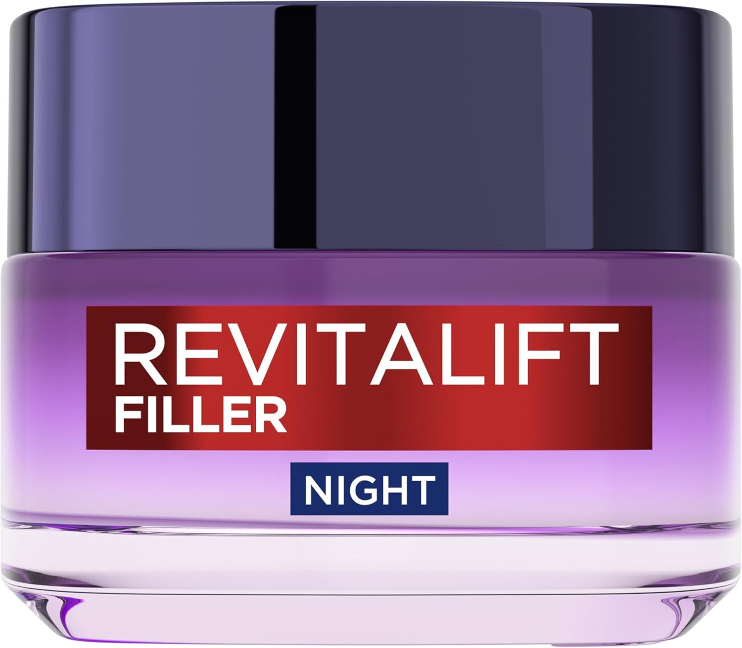 L’Oréal Paris Revitalift Filler Replumping Anti-Ageing Night Cream, Smooth Wrinkles, Moisturise, and Replumps Skin with Micro and Micro-Epidermic Hyaluronic Acid, 50ml