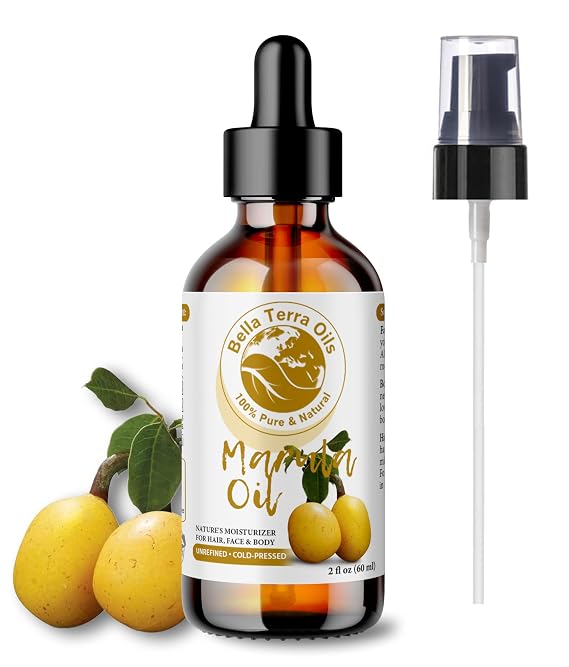 Bella Terra Oils - Marula Oil 2oz - Unveiling Africa's Secret, Enriched with Linoleic Acid & Stearic Acid, Your Go-To Luxury Facial Elixir