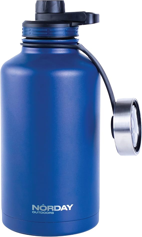 NORDAY | Stainless Steel Cups Tumblers | Mountain 64oz Navy Thermal Tumbler | Maintains Temperature Between 8 and 24 Hours | Anti-Spill Lid - Ideal For Trips | Double Wall - Extra Resistant