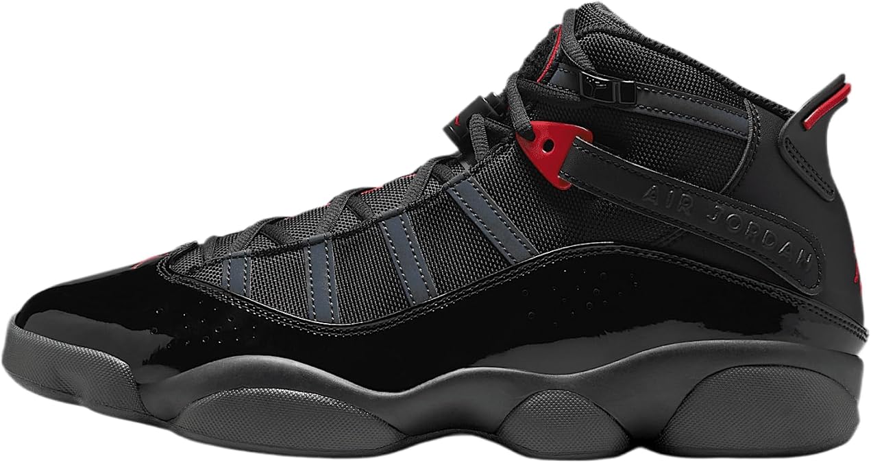 Jordan 6 Rings Men's Shoes (322992-026, Black/Anthracite/Fire Red) Size 10.5