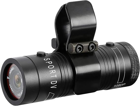 Shotgun Camera,1080P Full HD Sports Action Video Camera for Clay Shooting and Hunting Helmet Cam Body Mounted Cameras Hunting Action Camera Under Scope Rail Mount Airsoft Gun Cam