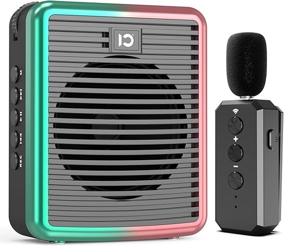 SHIDU 30W Wireless Voice Amplifier with Lavalier Microphone, Bluetooth Voice Amplifier for Teachers, Portable Voice Amplifier with Bluetooth speaker with microphone for Classroom