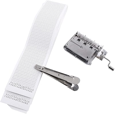 30 Note DIY Hand Crank Music Box Movement Kit, 3 Pcs Blank Paper Strips Tapes, Make Your Music Tool Kit, As